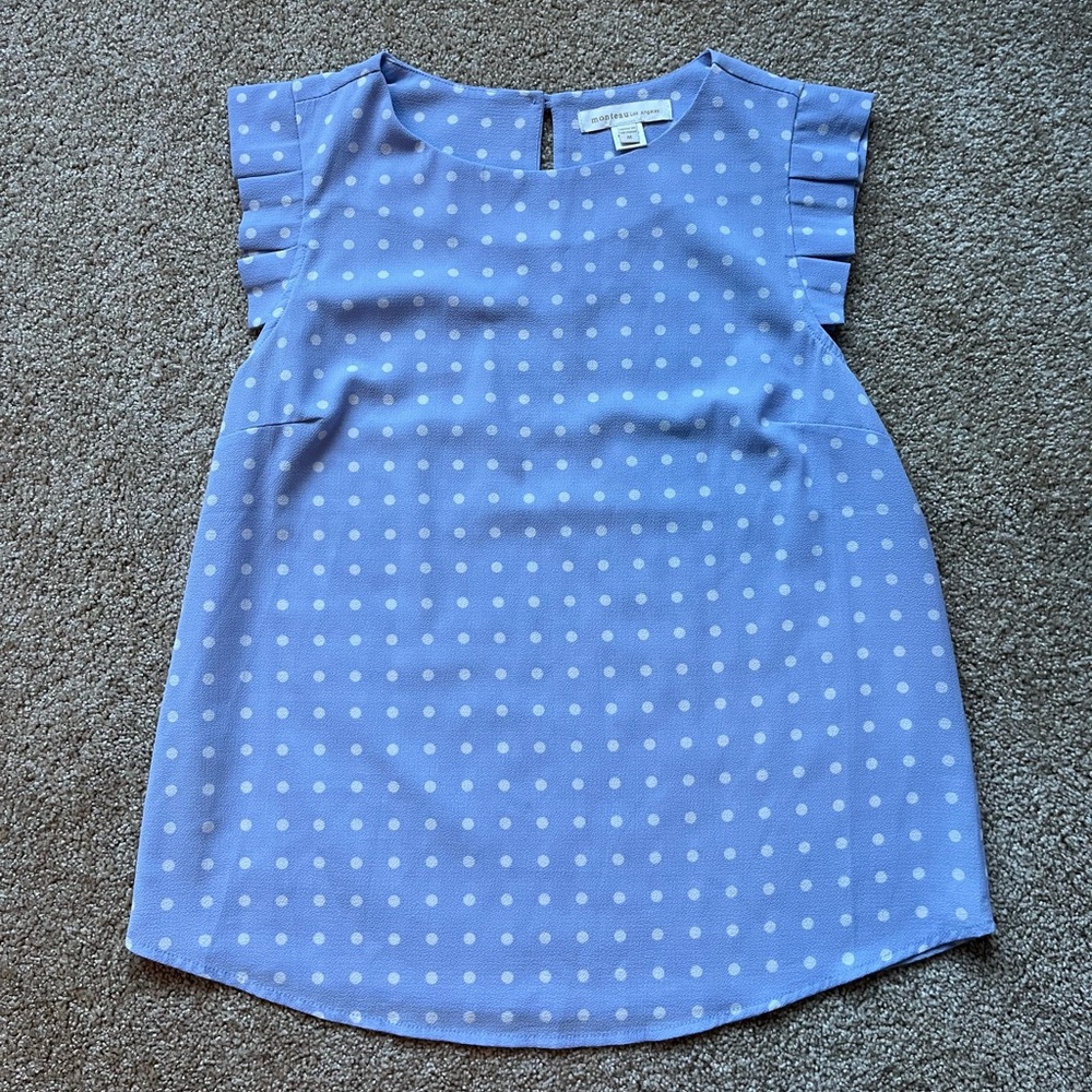NWOT polka dot blouse - M